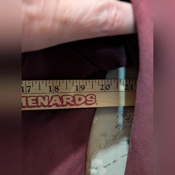 Vigoss Burgundy Faux Suede Moto Jacket - Picture 6 of 8